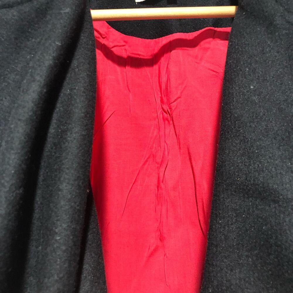 Free People Cecelia Peacoat Jacket Coat Button Front Buckle Detail Black Size M - Picture 12 of 15